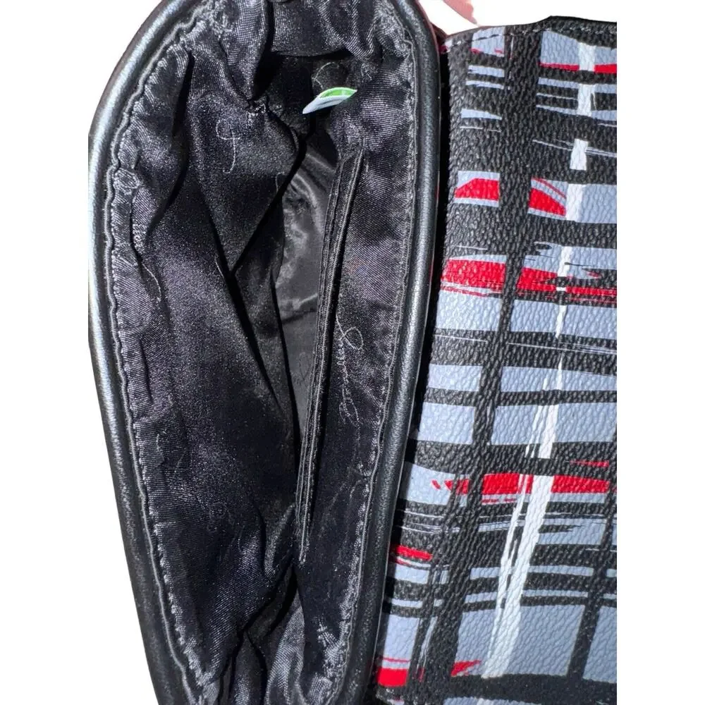 Vera Bradley Black Multicolor Plaid Design Small Adjustable Strap Crossbody Bag - Picture 5 of 10
